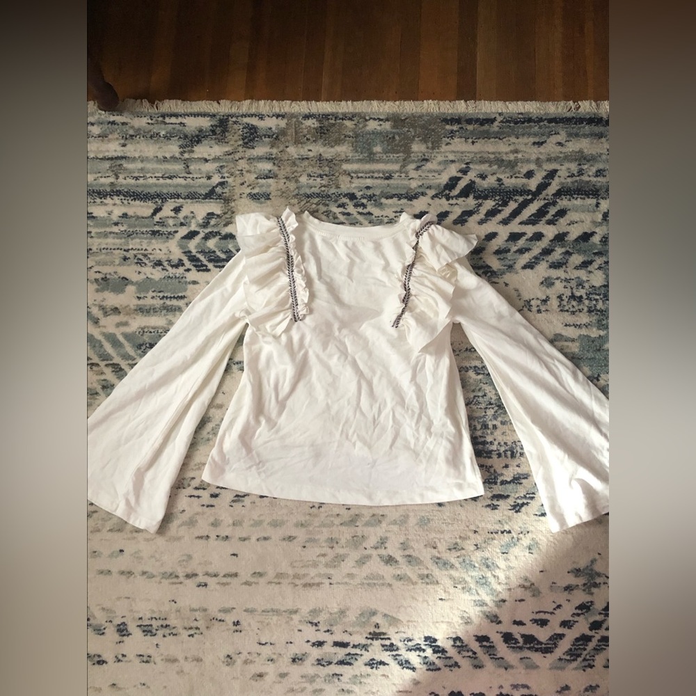 White Ruffle Blouse